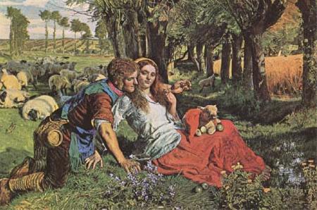 William Holman Hunt The Hireling Shepherd (mk09) oil painting picture